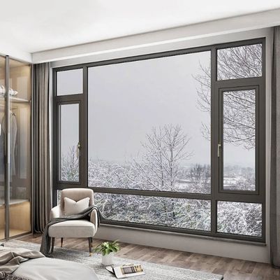 Modern Aluminum Sliding Window with Stainless Steel Flynet for Residential and Commercial Buildings with Screw Fixing Installation