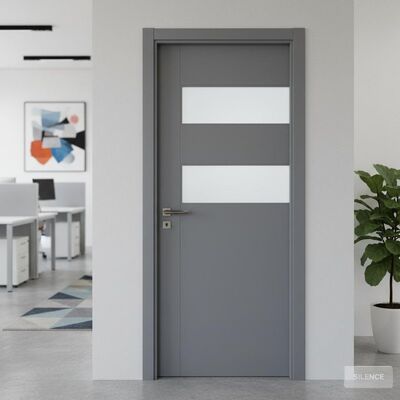 0.14mm PVC Film Interior WPC Door with Fire Resistance and Termite Resistance for Modern Offices