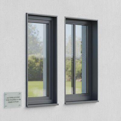 Modern Aluminum Window with Thermally Broken Frame Hurricane Impact Glass and 40dB Sound Insulation