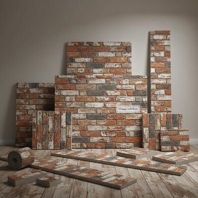 Vintage Style 3D Wall Cladding Panel in 120x60 Size with Scratch Resistant and Easy To Clean Surface