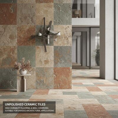 High Durability Ceramic Tiles with Excellent Insulation Available in Various Sizes for Flooring and Wall Covering