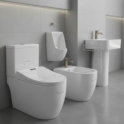 Prodotti igienici in ceramica per bagno con funzione di ribaltamento automatico e supporto in acciaio inossidabile 304 per una durata di garanzia di 5 anni