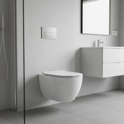 Wand-WC mit automatischer Geruchsentfernung und Dual-Flush für einfache Wandmontage