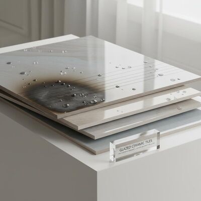 Glazed Ceramic Tiles with Water Absorption Under 0.5% Non-combustible Fire Resistance and Scratch Resistant Surface