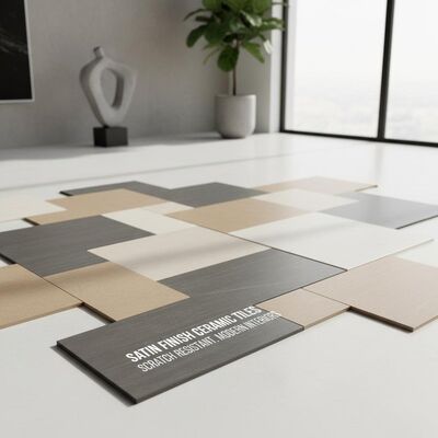 Satin Finish Ceramic Tiles in Various Sizes Offering Scratch Resistant Surface for Modern Interiors