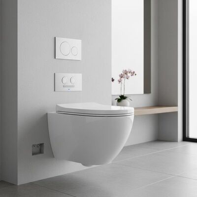 Wall-mounted Toilet with Automatic Deodorization and Dual Flush for Easy Wall-mounted Installation