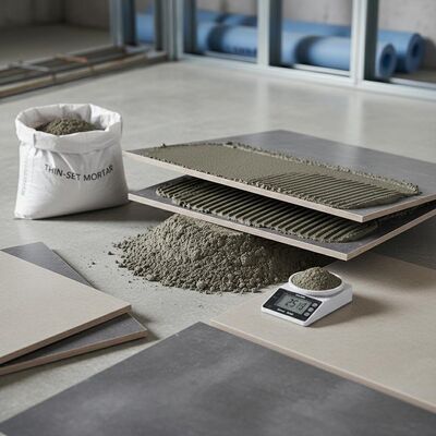Thin-set Mortar Ceramic Tiles Thickness 6-12 Mm Approximately 2.5-3.5 Kg Per Tile Designed for Commercial and Residential