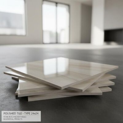 Polished Tile Type 24x24 Inches Home Building Materials Flooring and Wall Tiles Suitable for Residential Building Projects
