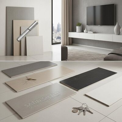 Satin Finish Ceramic Tiles in Various Sizes Offering Scratch Resistant Surface for Modern Interiors