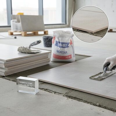 Thin-set Mortar Ceramic Tiles Thickness 6-12 Mm Approximately 2.5-3.5 Kg Per Tile Designed for Commercial and Residential
