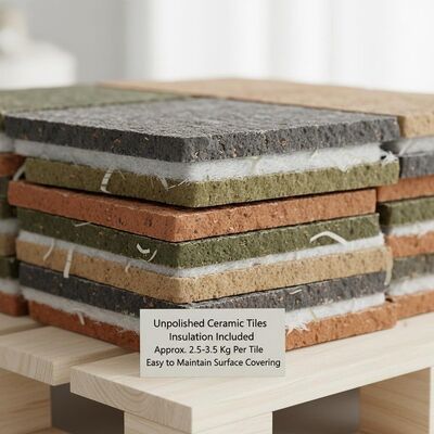 Unpolished Ceramic Tiles Insulation Included Approximately 2.5 to 3.5 Kg Per Tile and Easy to Maintain Surface Covering
