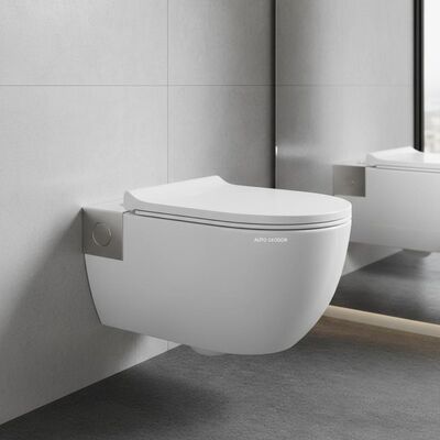 Ceramic Sanitary Ware with Automatic Deodorization 304 Stainless Steel Bracket and Glossy Finish for Modern Bathrooms