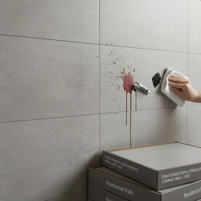 Scratch Resistant and Stain Resistant Ceramic Wall Tiles Non-combustible Home Building Materials for Residential Walls