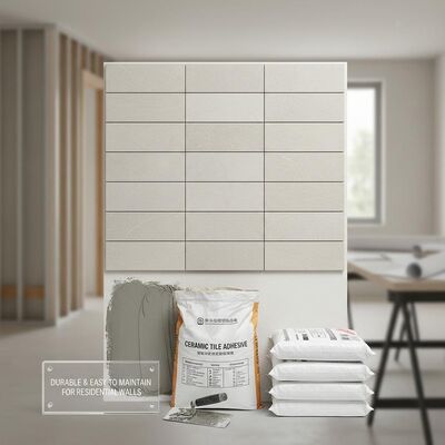 Ceramic Wall Tiles Home Building Materials Thin-set Mortar Or Adhesive Installation Method Durable and Easy to Maintain for Residential Walls