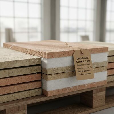 Unpolished Ceramic Tiles Insulation Included Approximately 2.5 to 3.5 Kg Per Tile and Easy to Maintain Surface Covering
