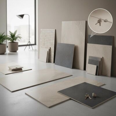 Satin Finish Ceramic Tiles in Various Sizes Offering Scratch Resistant Surface for Modern Interiors