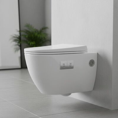 Wall-mounted Toilet with Automatic Deodorization and Dual Flush for Easy Wall-mounted Installation