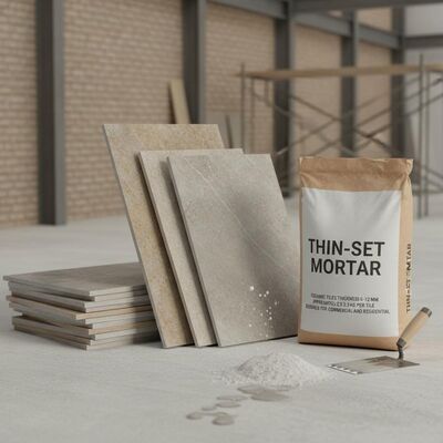 Thin-set Mortar Ceramic Tiles Thickness 6-12 Mm Approximately 2.5-3.5 Kg Per Tile Designed for Commercial and Residential