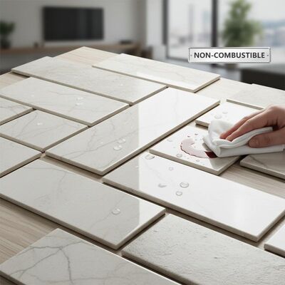 Non-combustible Scratch Resistant Stain Resistant Glazed Ceramic Wall Tiles for Home Building