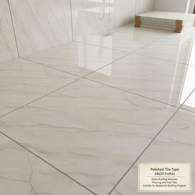 Polished Tile Type 24x24 Inches Home Building Materials Flooring and Wall Tiles Suitable for Residential Building Projects