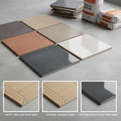 Slip Resistance Varies By Finish Ceramic Tiles Engineered For Thin set Mortar Or Adhesive Installation Delivering And Style
