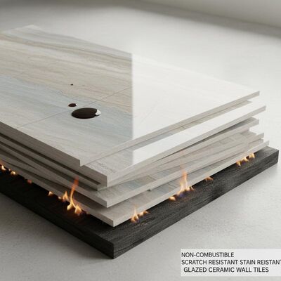 Non-combustible Scratch Resistant Stain Resistant Glazed Ceramic Wall Tiles for Home Building