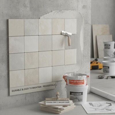 Ceramic Wall Tiles Home Building Materials Thin-set Mortar Or Adhesive Installation Method Durable and Easy to Maintain for Residential Walls