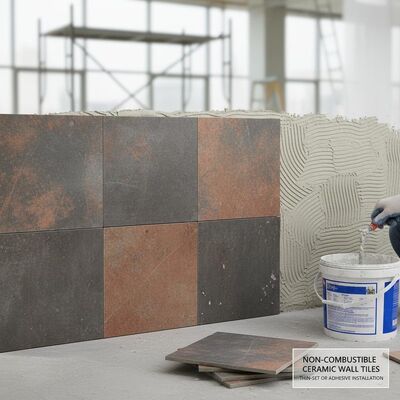 Non-combustible Ceramic Wall Tiles with Durable Surface and Thin-set Mortar Or Adhesive Installation