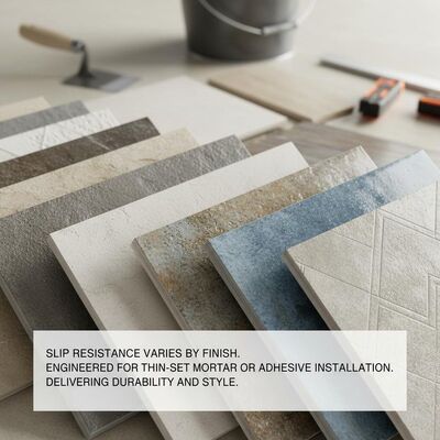 Slip Resistance Varies By Finish Ceramic Tiles Engineered For Thin set Mortar Or Adhesive Installation Delivering And Style